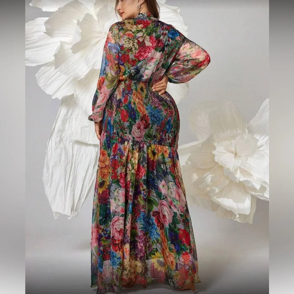 Floral Multicolor Maxi Dress - Picture 2 of 6
